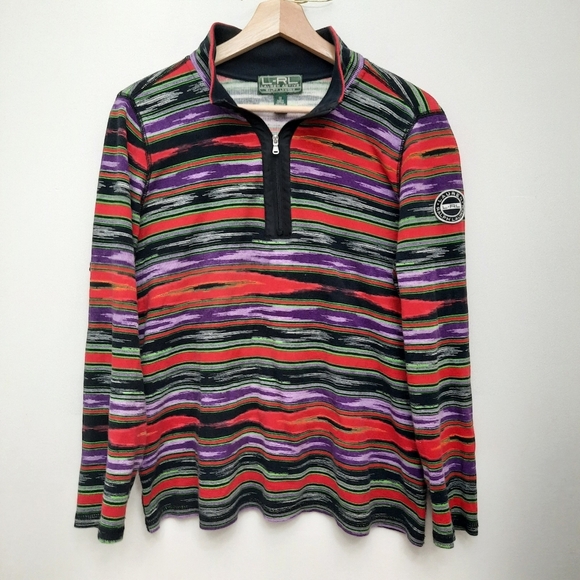 Lauren RALPH LAUREN Active Multicolor Pullover Long Sleeve Pullover - Picture 1 of 8